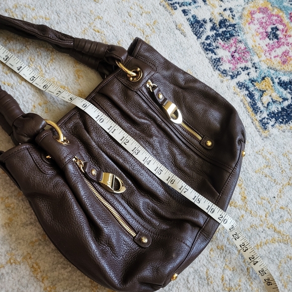 b. Makowsky leather shoulder bag brown - Picture 8 of 9